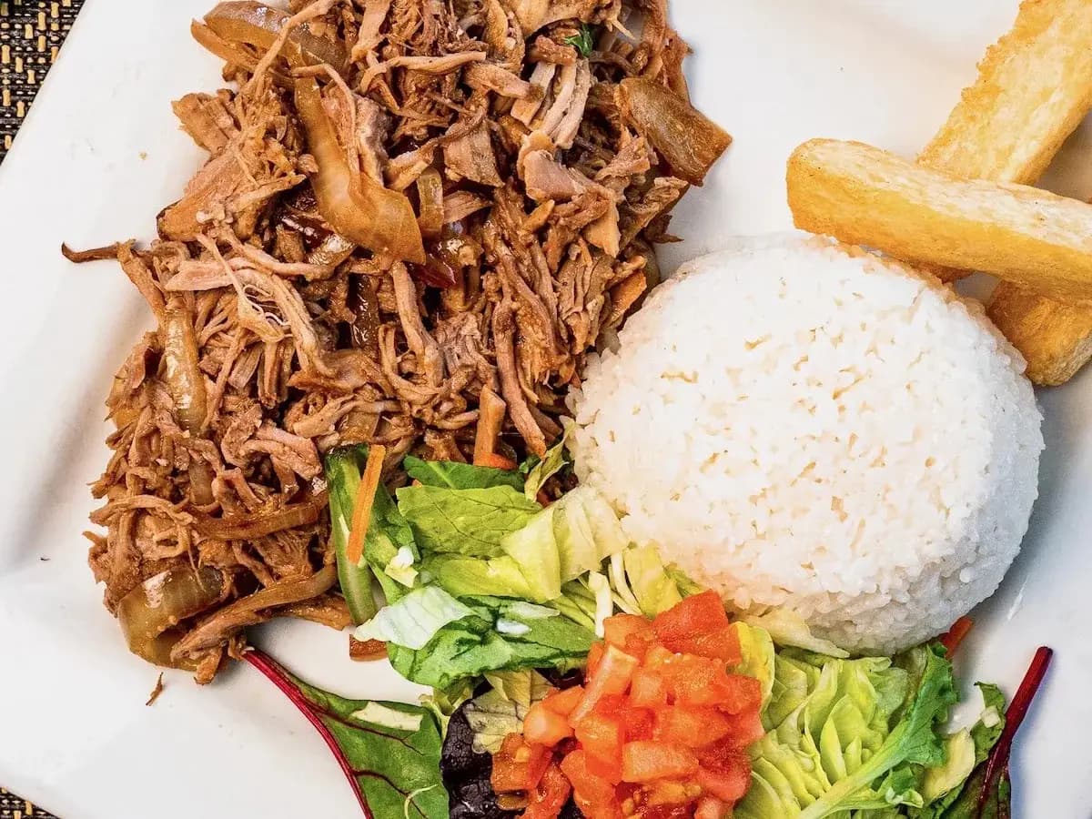 A plate of Lechón Asado