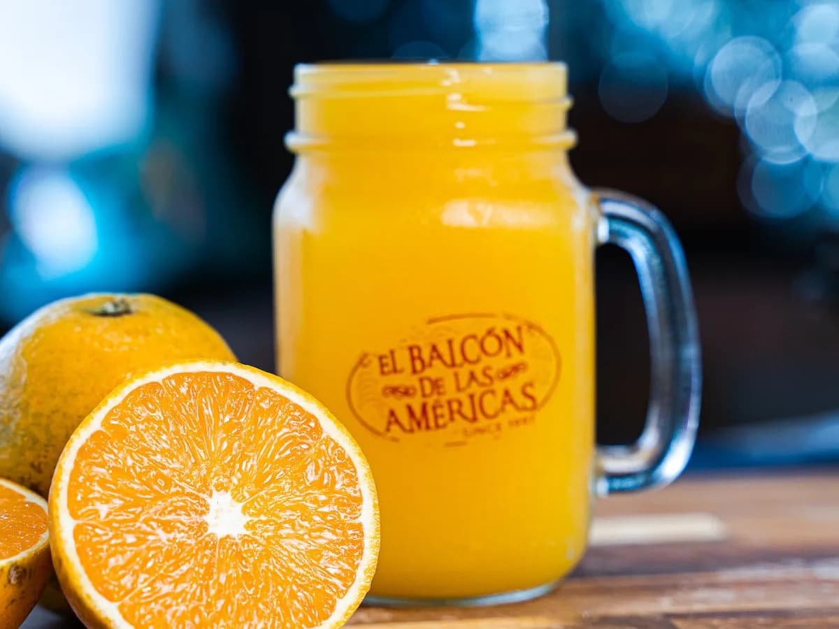 A glass of orange juice